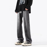 Men Jeans Retro Washed Jeans Spring Oversize Loose Straight Trousers